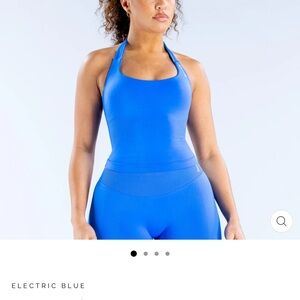 Electric Blue Women's Halter Top